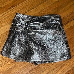 Zara Silver Mini Skort
